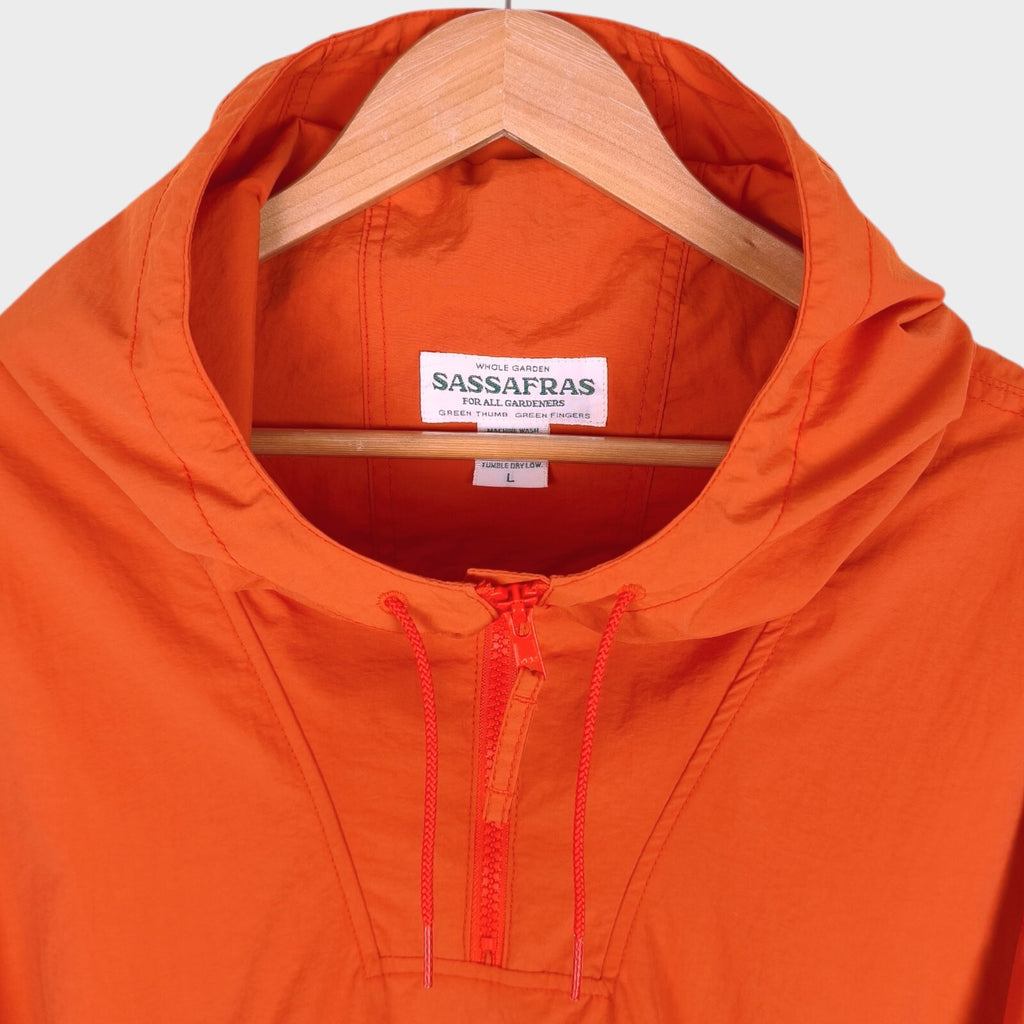 SASSAFRAS Men's Made in Japan Orange Digs Crew Armor Shell Bud Smock Jacket