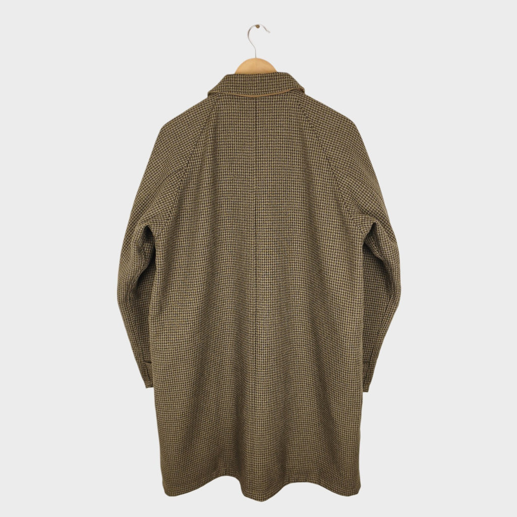 BEAMS PLUS Men's Dogtooth Heavyweight Reversible Balmacaan Coat
