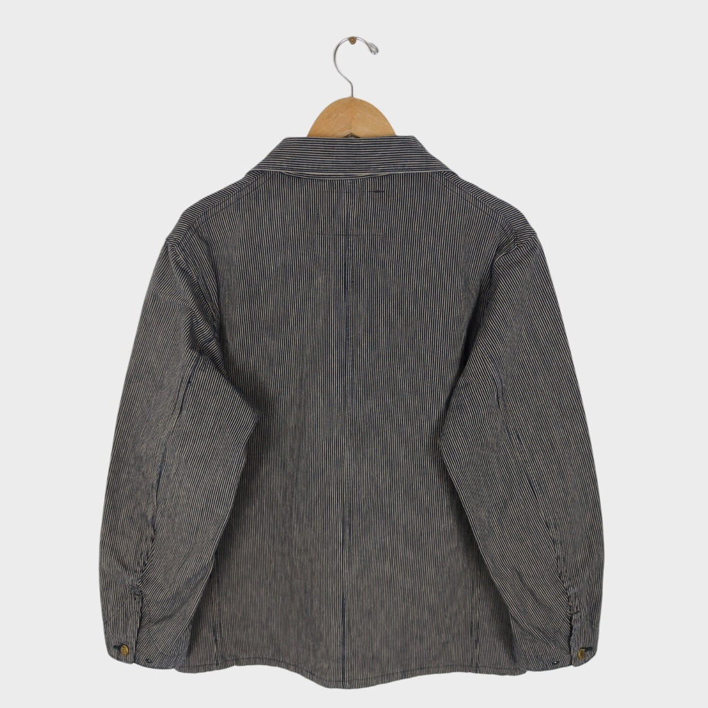 SUGAR CANE Men's Made in Japan Striped Cotton Chore Jacket