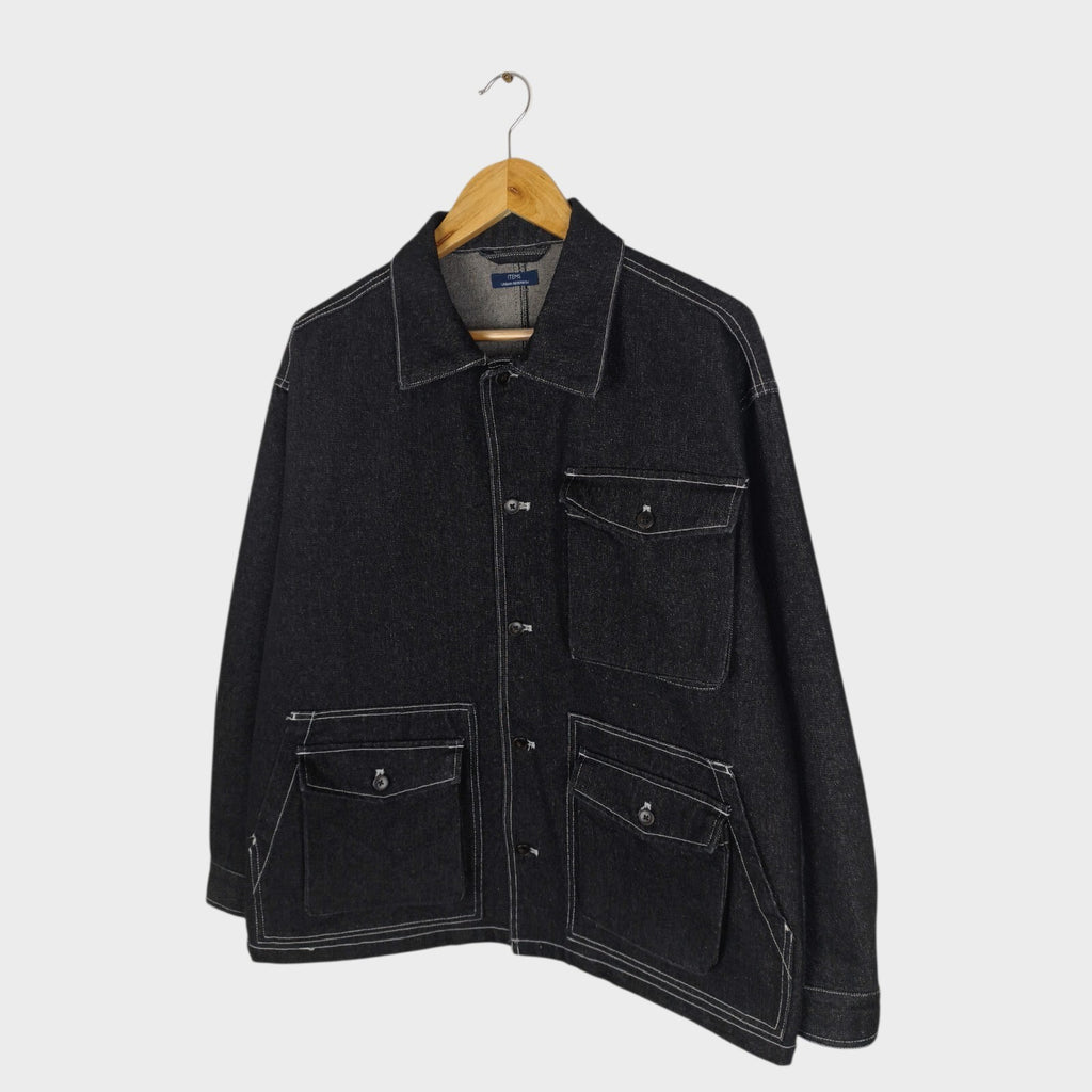 URBAN RESEARCH Men's Black Denim Chore Jacket