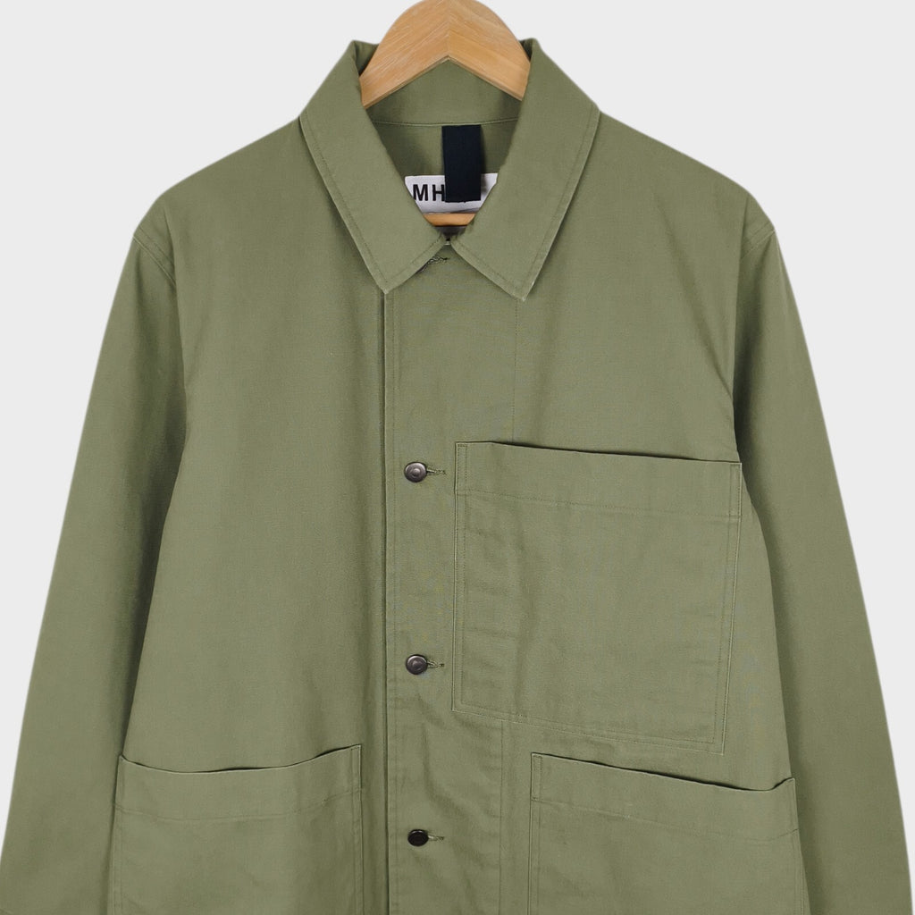 MHL MARGARET HOWELL Men's Light Green Heavyweight Cotton Chore Jacket