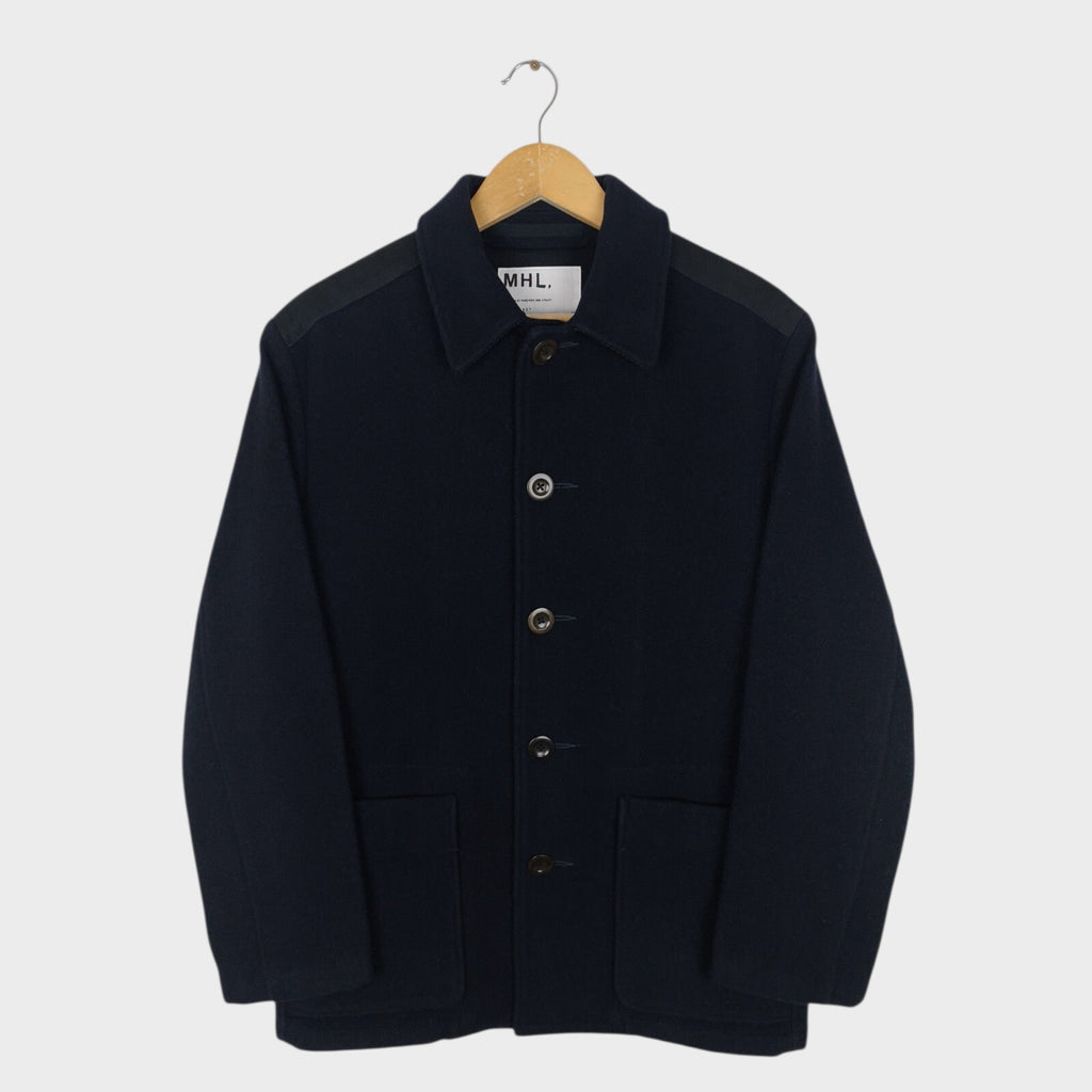 MHL MARGARET HOWELL Men's Black 100% Wool Donkey Jacket