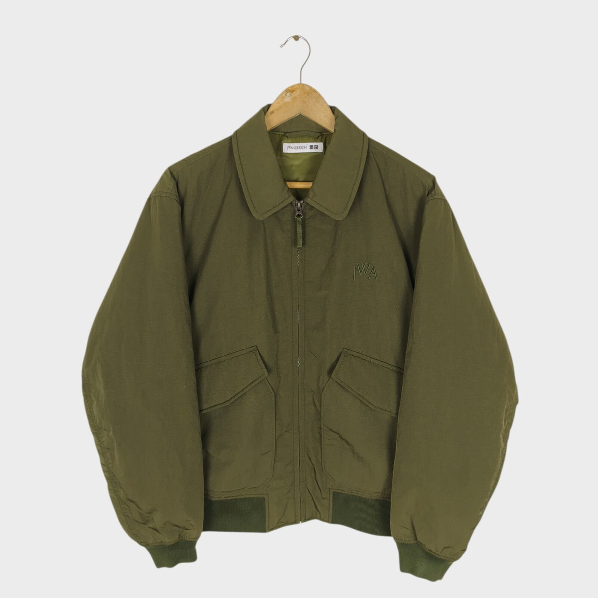 J.W. ANDERSON x UNIQLO Men's Khaki Green Nylon MA-1 Bomber Jacket