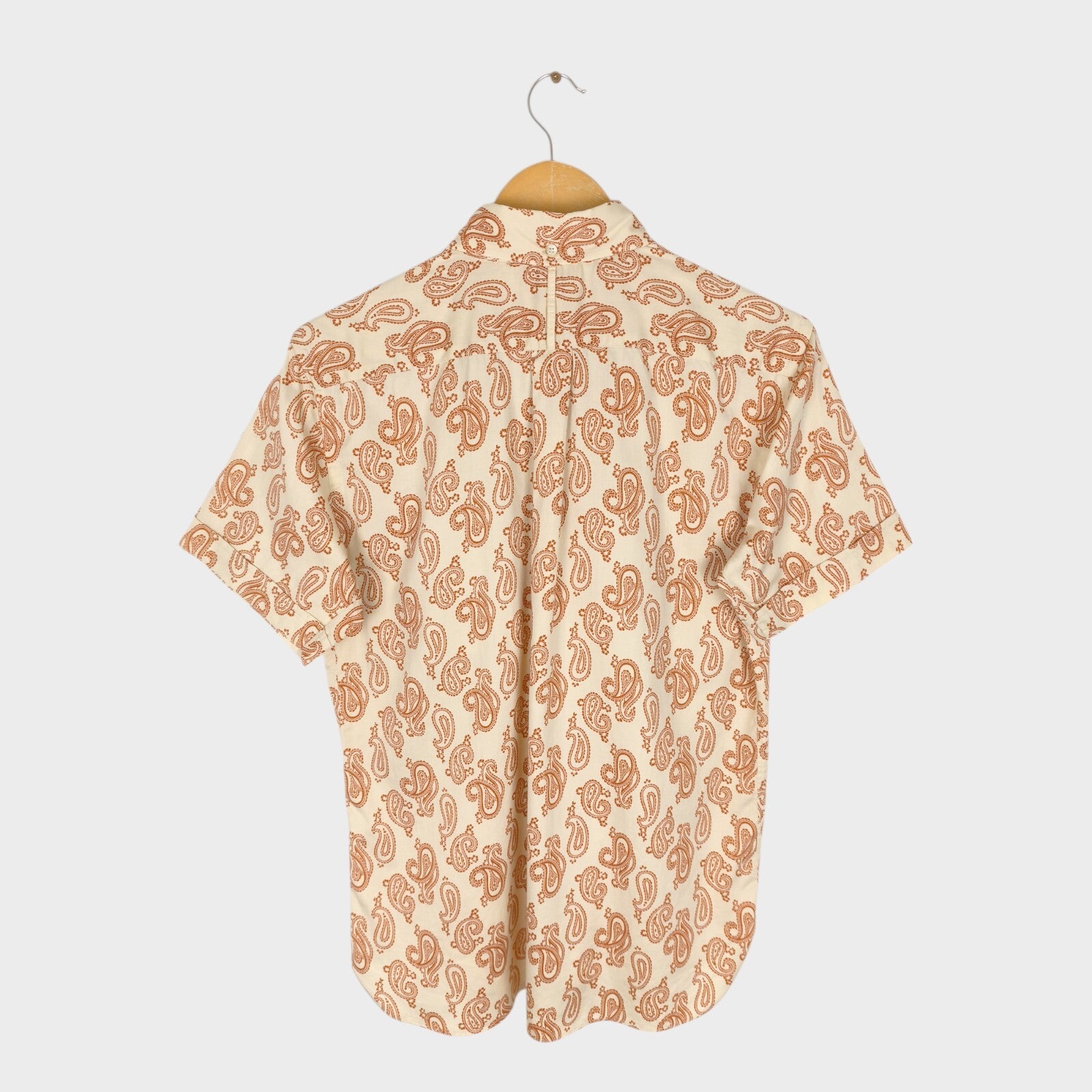 SOUNDMAN Men's Made in Japan Paisley Print Short Sleeved Shirt