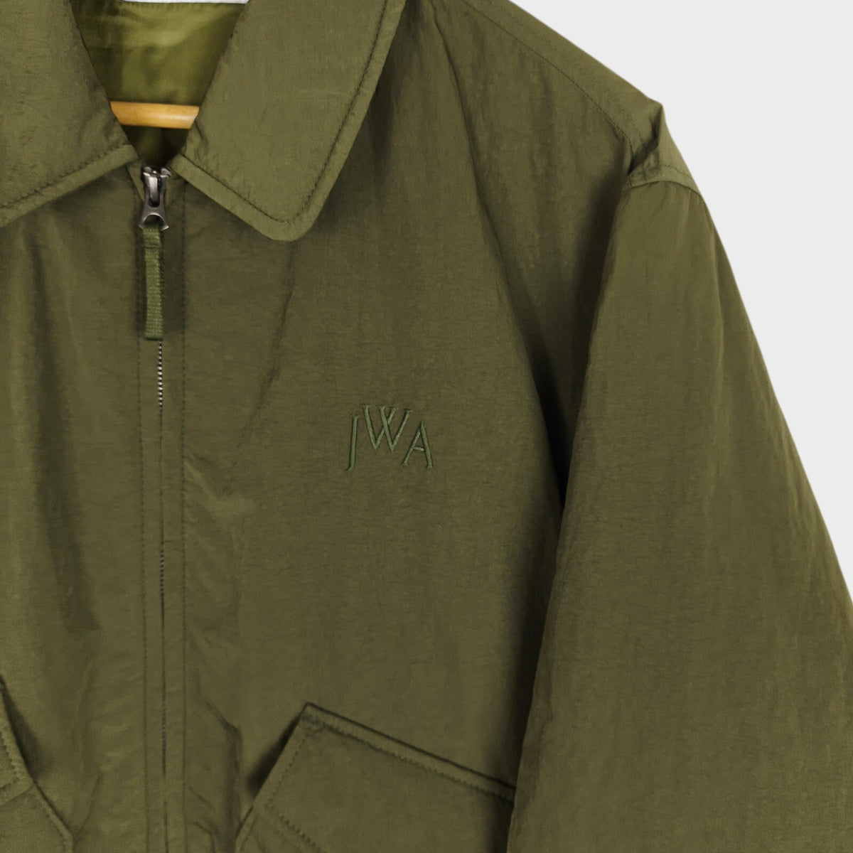 J.W. ANDERSON x UNIQLO Men's Khaki Green Nylon MA-1 Bomber Jacket