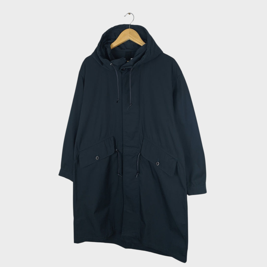 MHL MARGARET HOWELL Men's Dark Navy 100% Cotton Parka Jacket