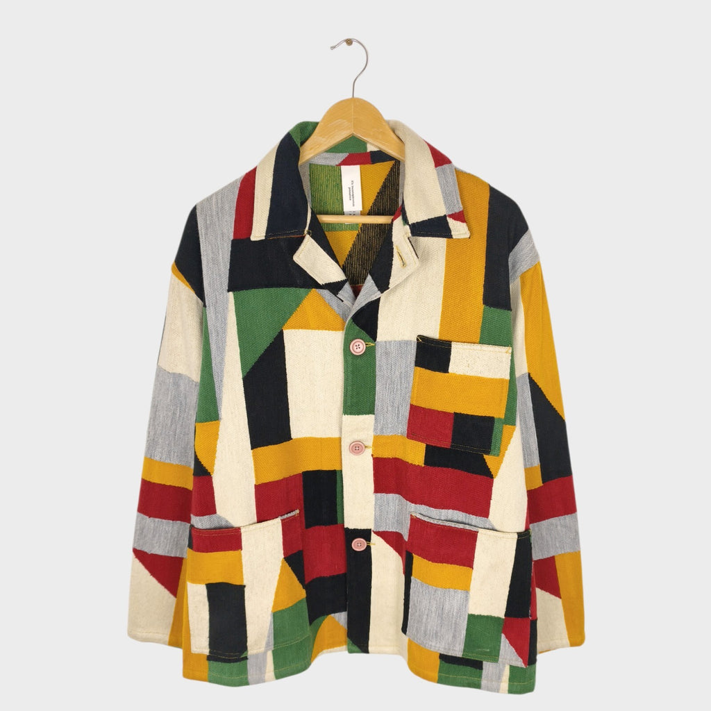 NICHE. Japan Men's Multicoloured Patchwork Switching Stitch Chore Jacket