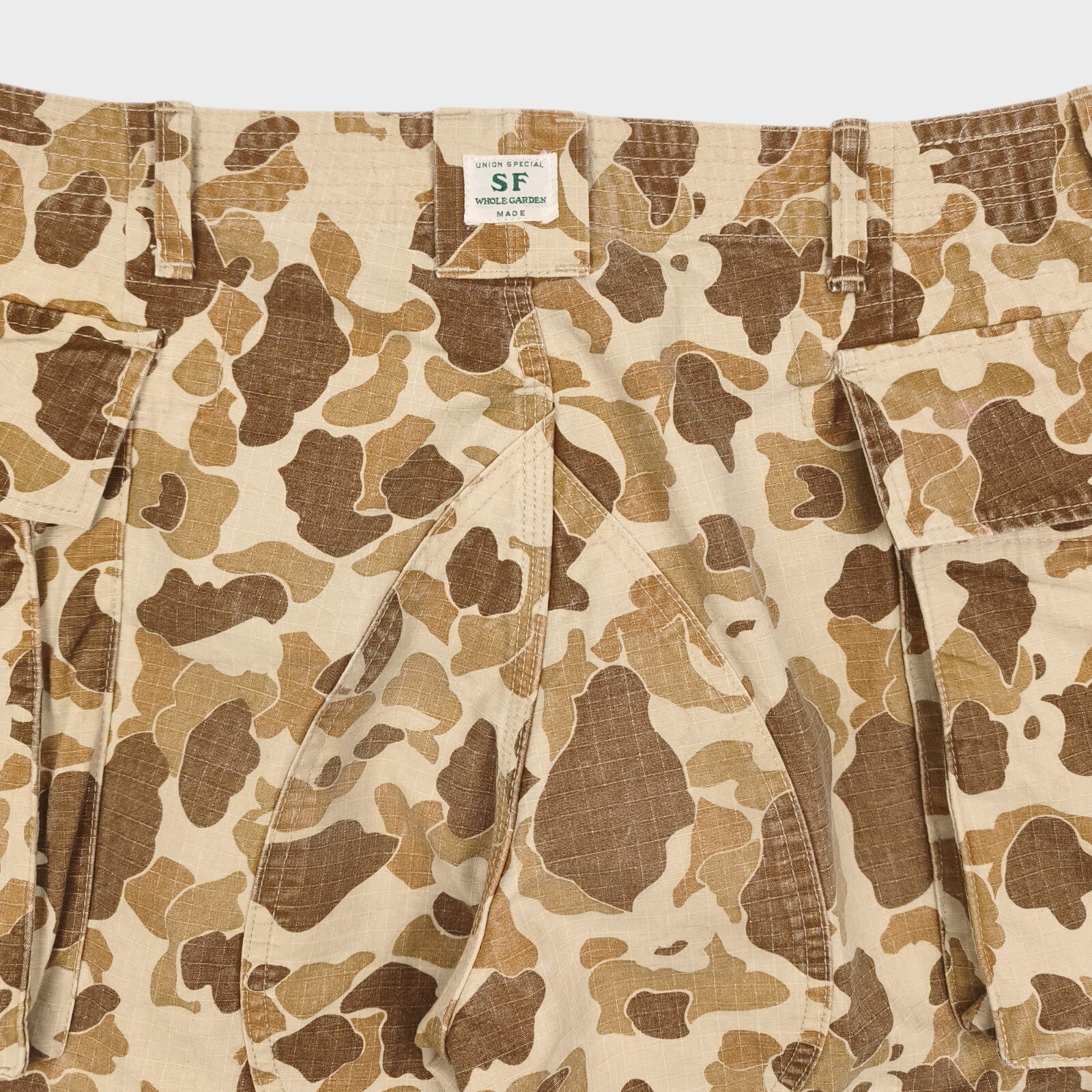 SASSAFRAS Men's Made in Japan Fall Leaf Camo Ripstop Cargo Shorts
