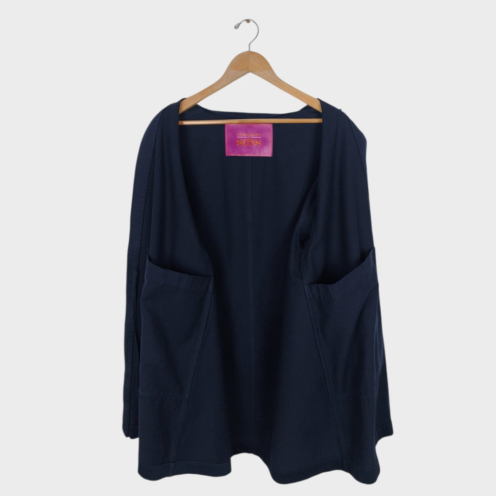 UNITED ARROWS & SONS Men's Made in Japan Navy Heavy Cotton Kimono Haori Jacket