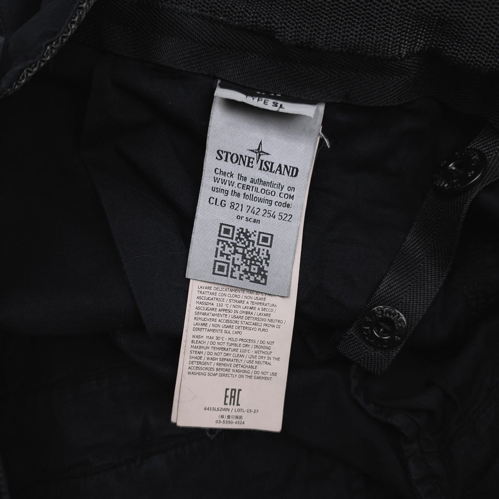 STONE ISLAND Men's Black Garment Dyed Type SL Cargo Shorts