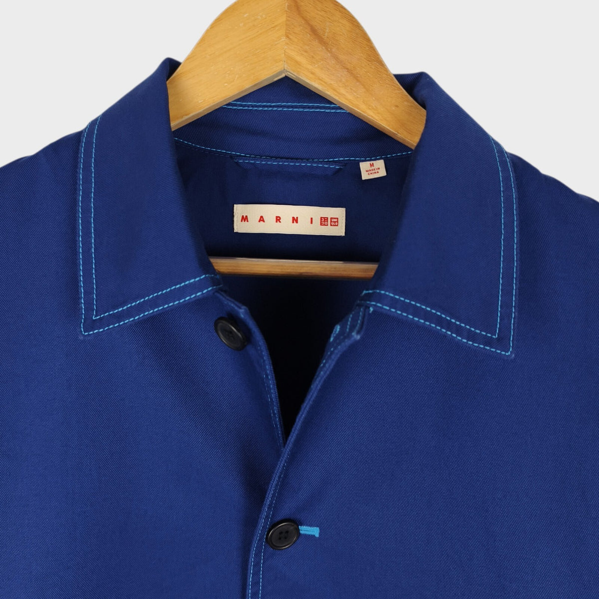 MARNI x UNIQLO Men's Blue Cotton Twill Utility Chore Jacket