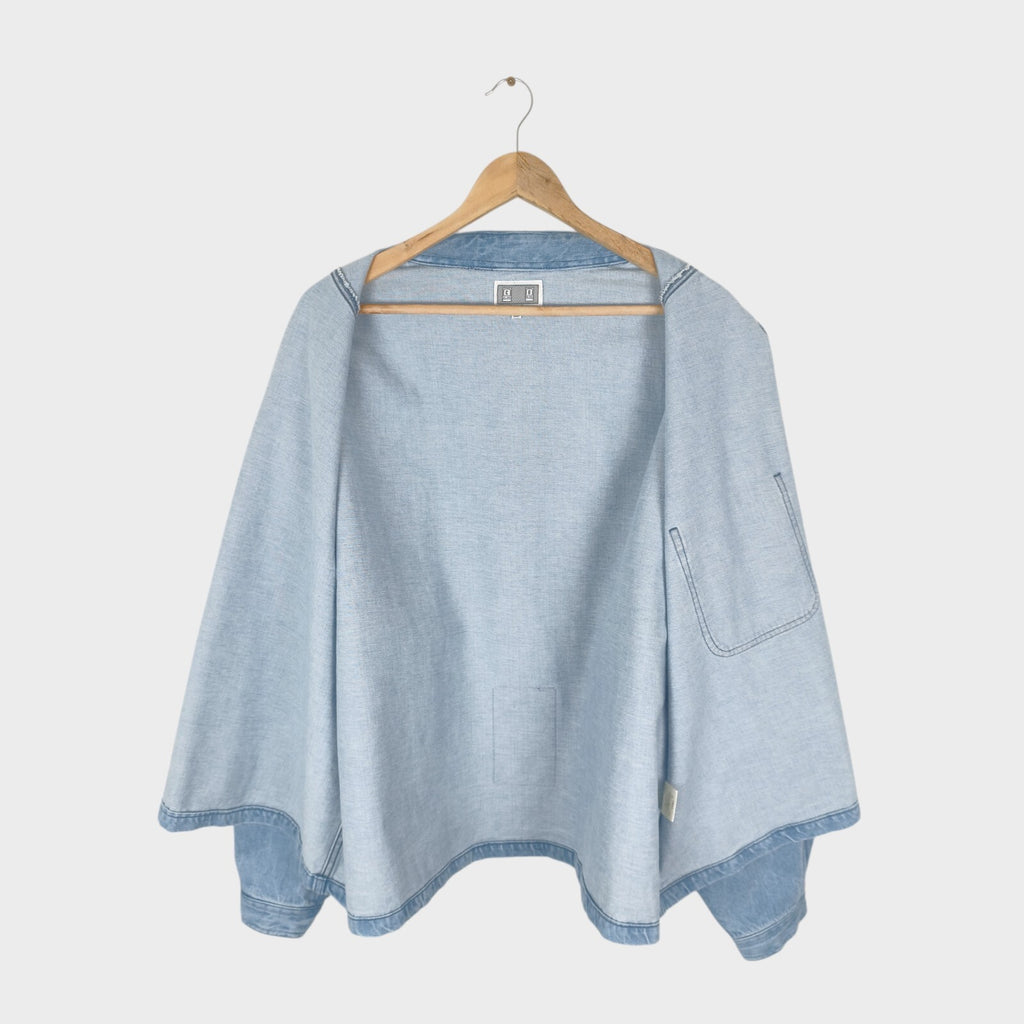 CAV EMPT Men's Made in Japan Washed Blue Short Denim Jacket