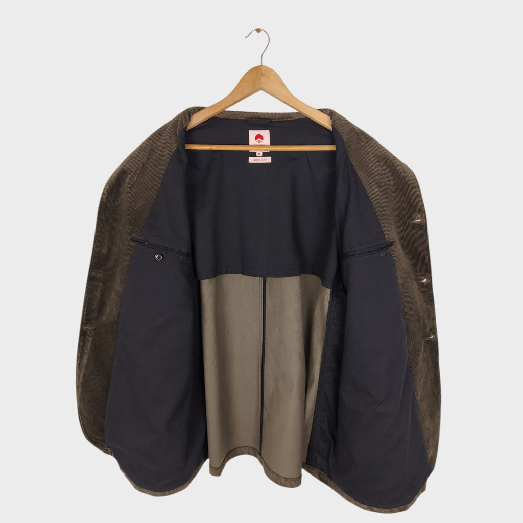 BEAMS JAPAN Men's Made in Japan Brown Corduroy Blazer Chore Jacket