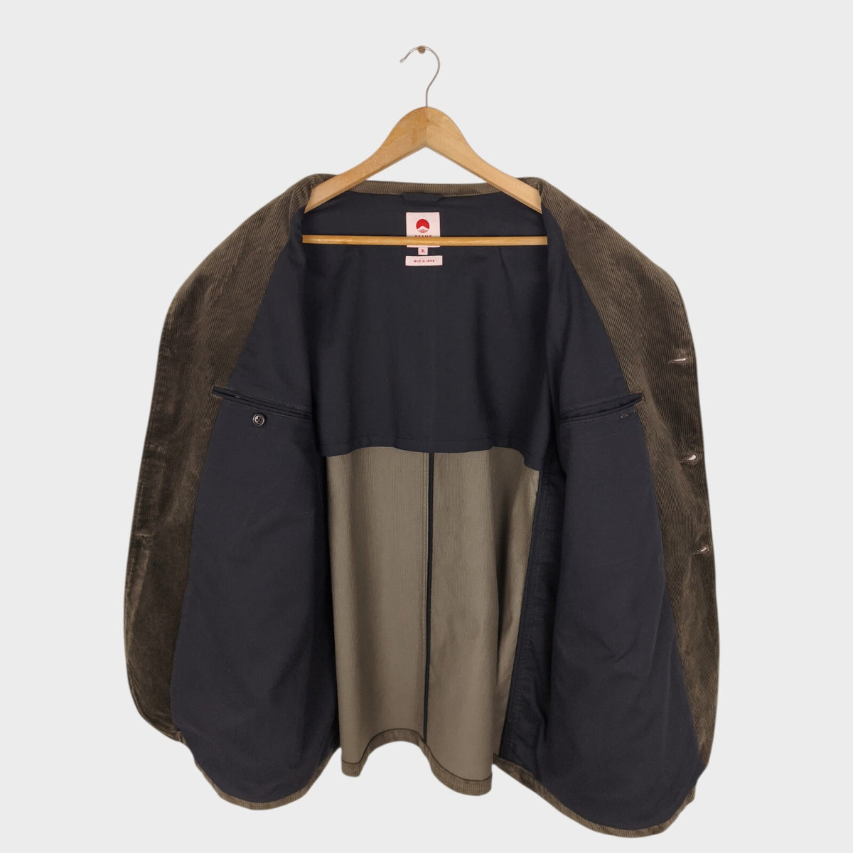 BEAMS JAPAN Men's Made in Japan Brown Corduroy Blazer Chore Jacket