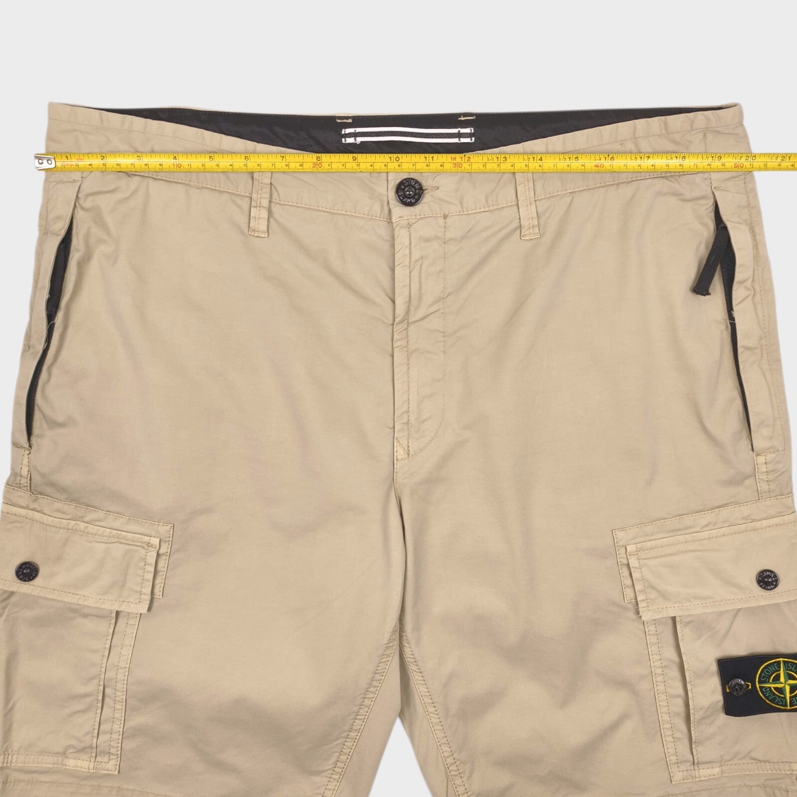 STONE ISLAND Men's Beige Garment Dyed Type SL Cargo Shorts