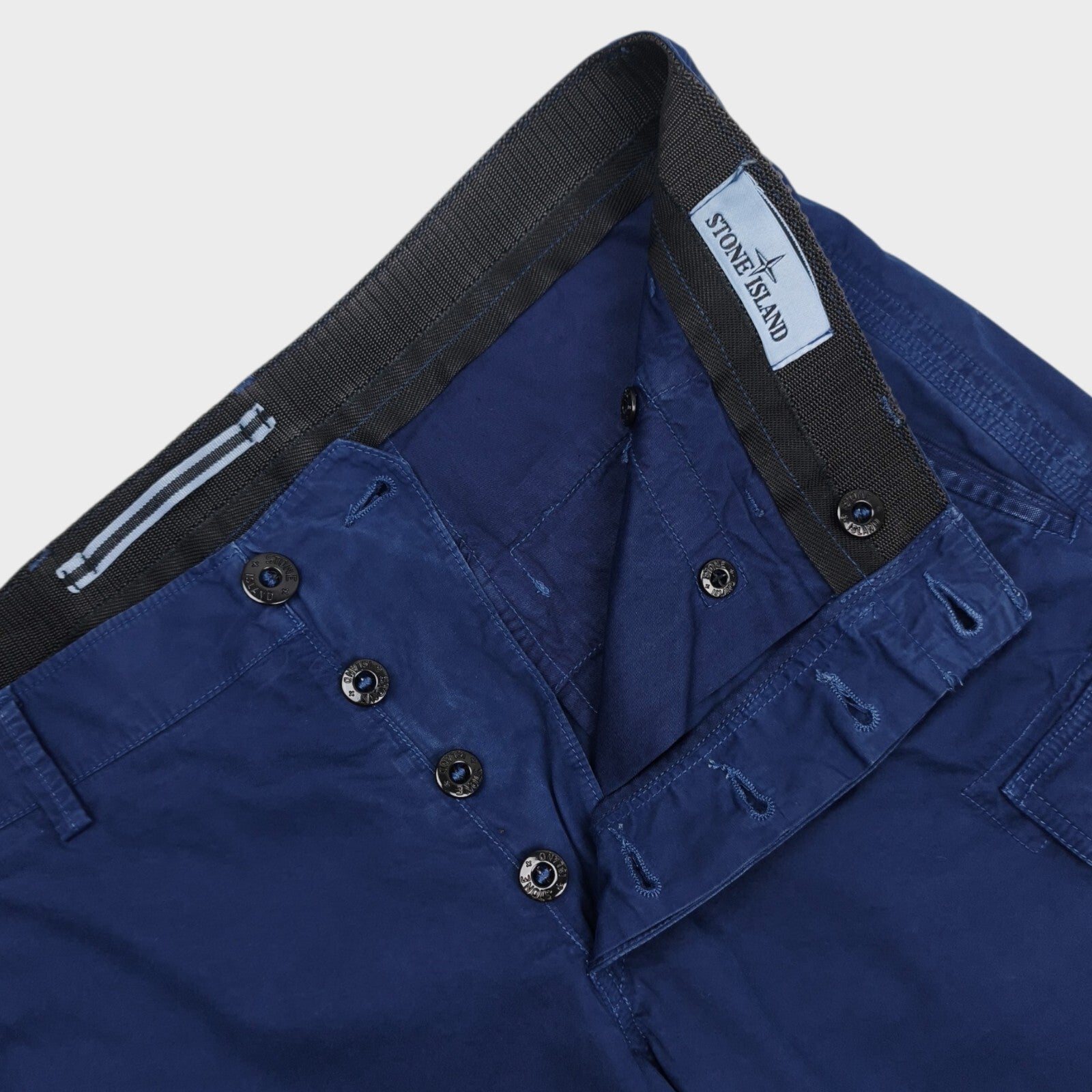 STONE ISLAND Men's Blue Garment Dyed Type SL Cargo Shorts