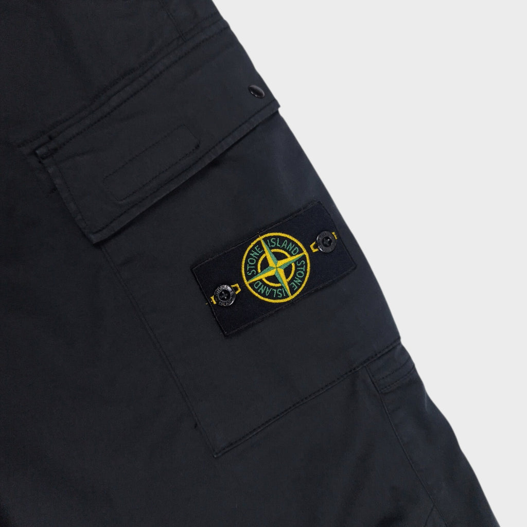 STONE ISLAND Men's Navy Blue RE-T Cargo Trousers