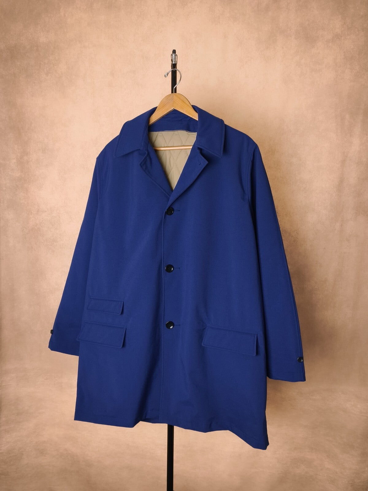BEAMS PLUS Men's Blue Waterproof Detachable Liner Coat