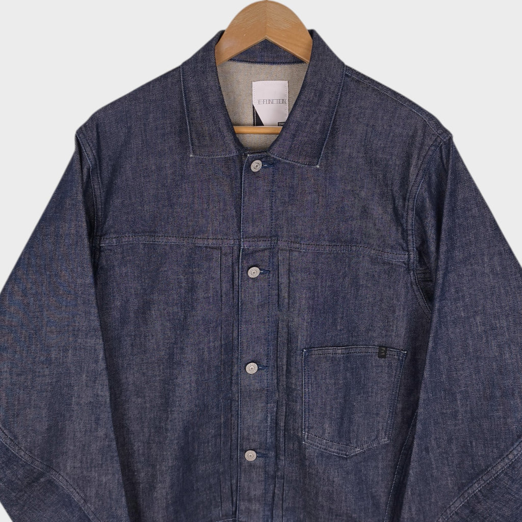 EDWIN Japan Men's Blue Denim E-Function Trucker Jacket