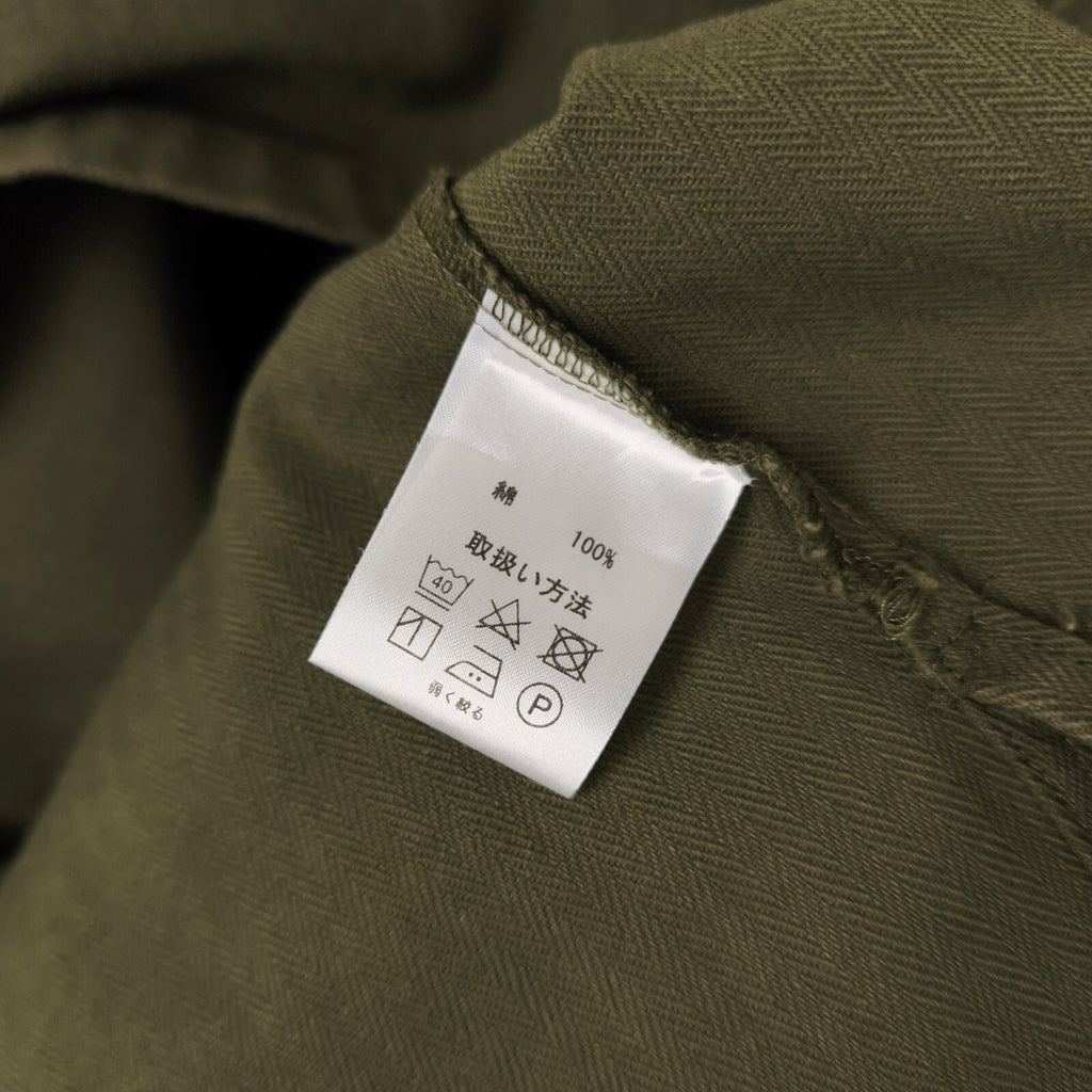 AT-DIRTY Men's Made in Japan Green Military Fatigue Pullover Overshirt
