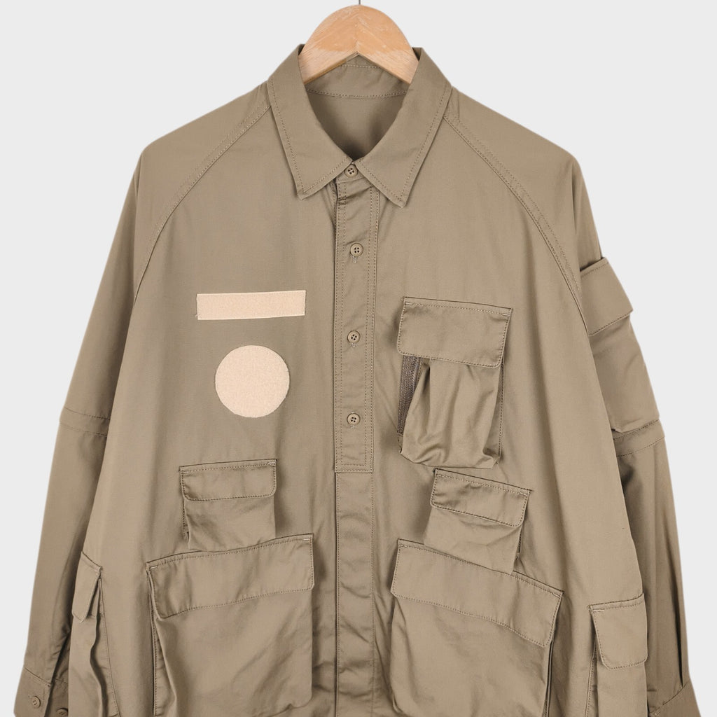 WAX ORIGINAL Japan Men's Coyote Taupe 100% Ventile Cotton Utility Jacket