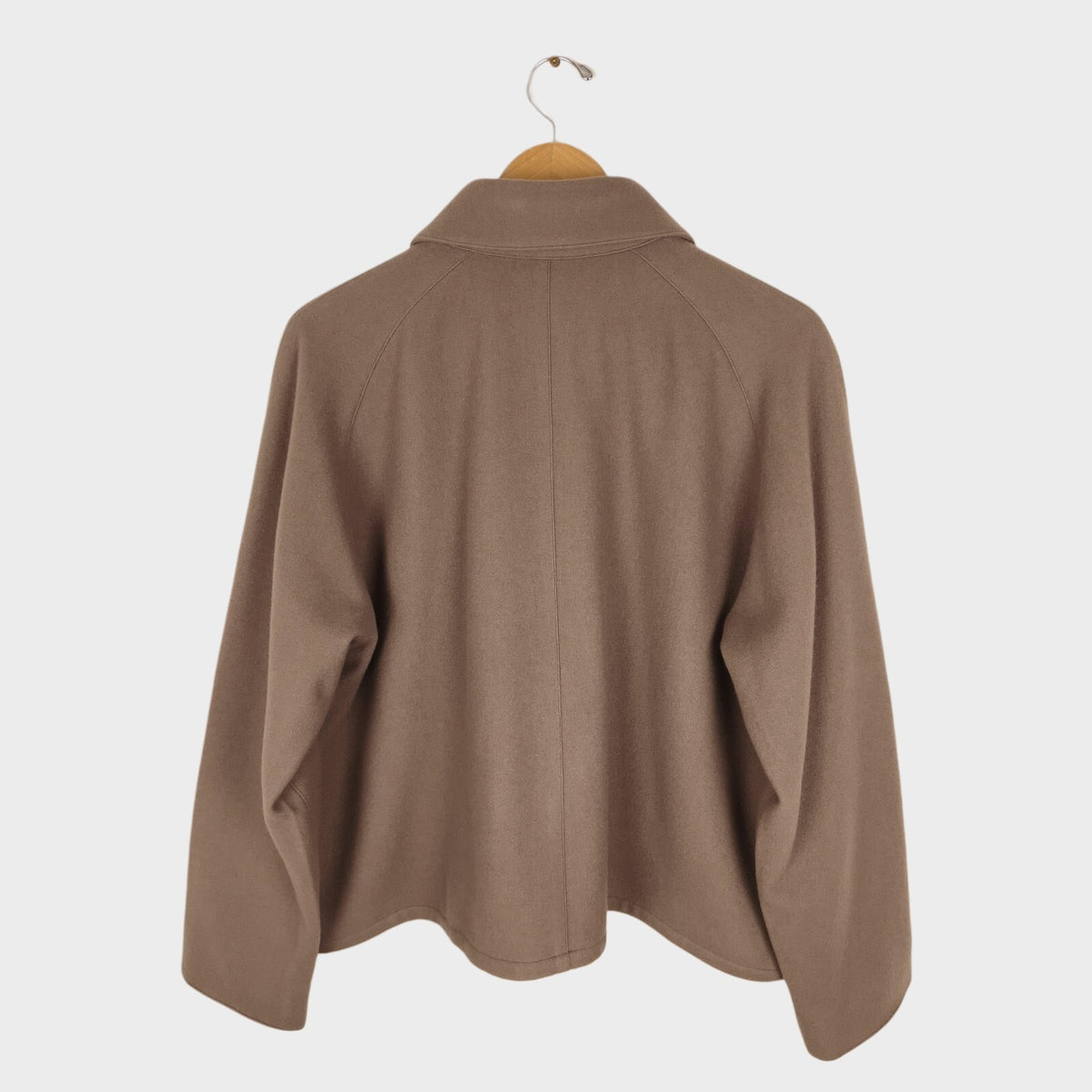 BEAMS INTERNATIONAL GALLERY Men's Taupe Made in Japan 100% Wool Cropped Blouson Jacket