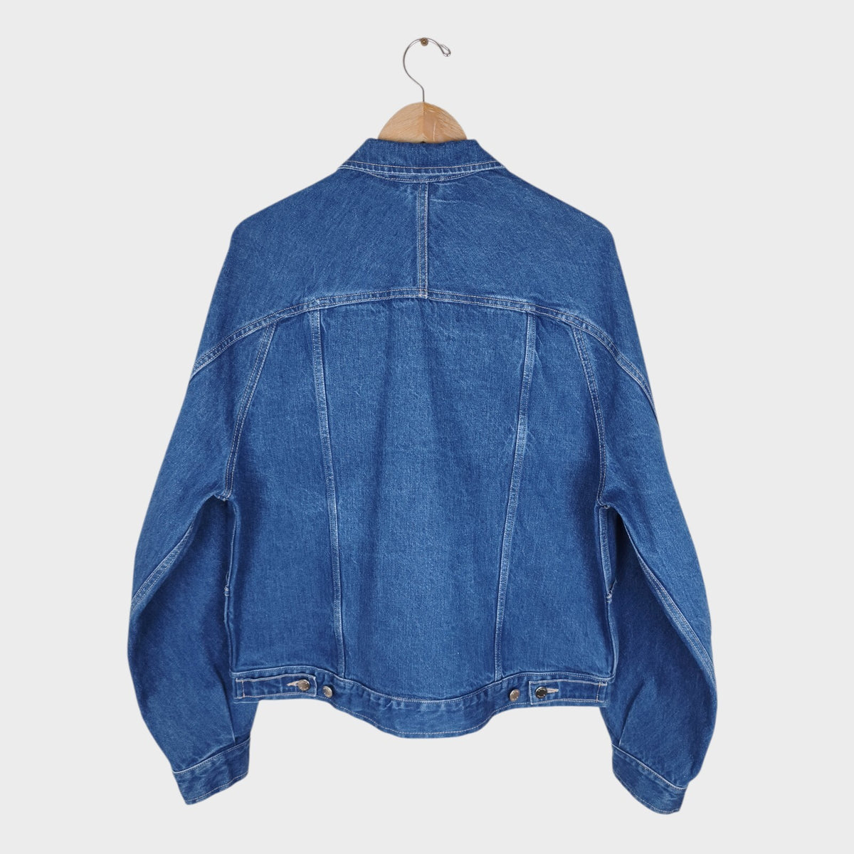 E.TAUTZ Men's Blue Made in England Cropped Core Denim Jacket