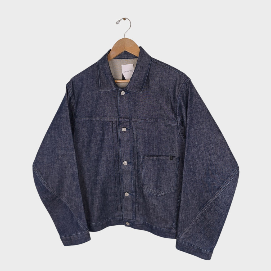 EDWIN Japan Men's Blue Denim E-Function Trucker Jacket