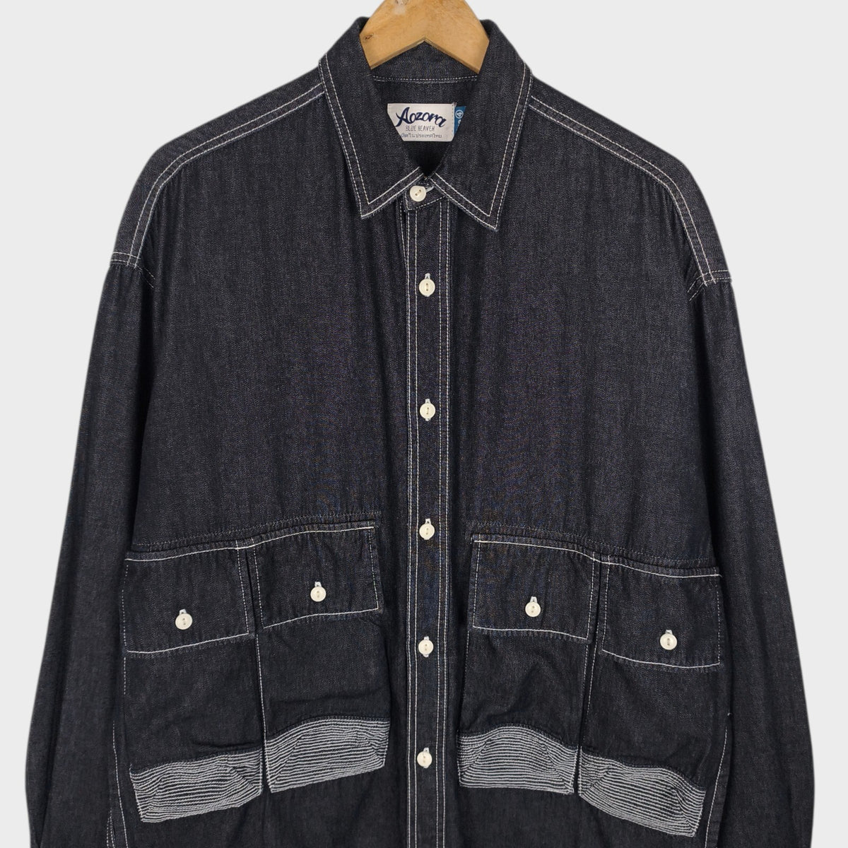 AOZORA BLUE HEAVEN Japan Men's Oversized Utility Denim Jacket