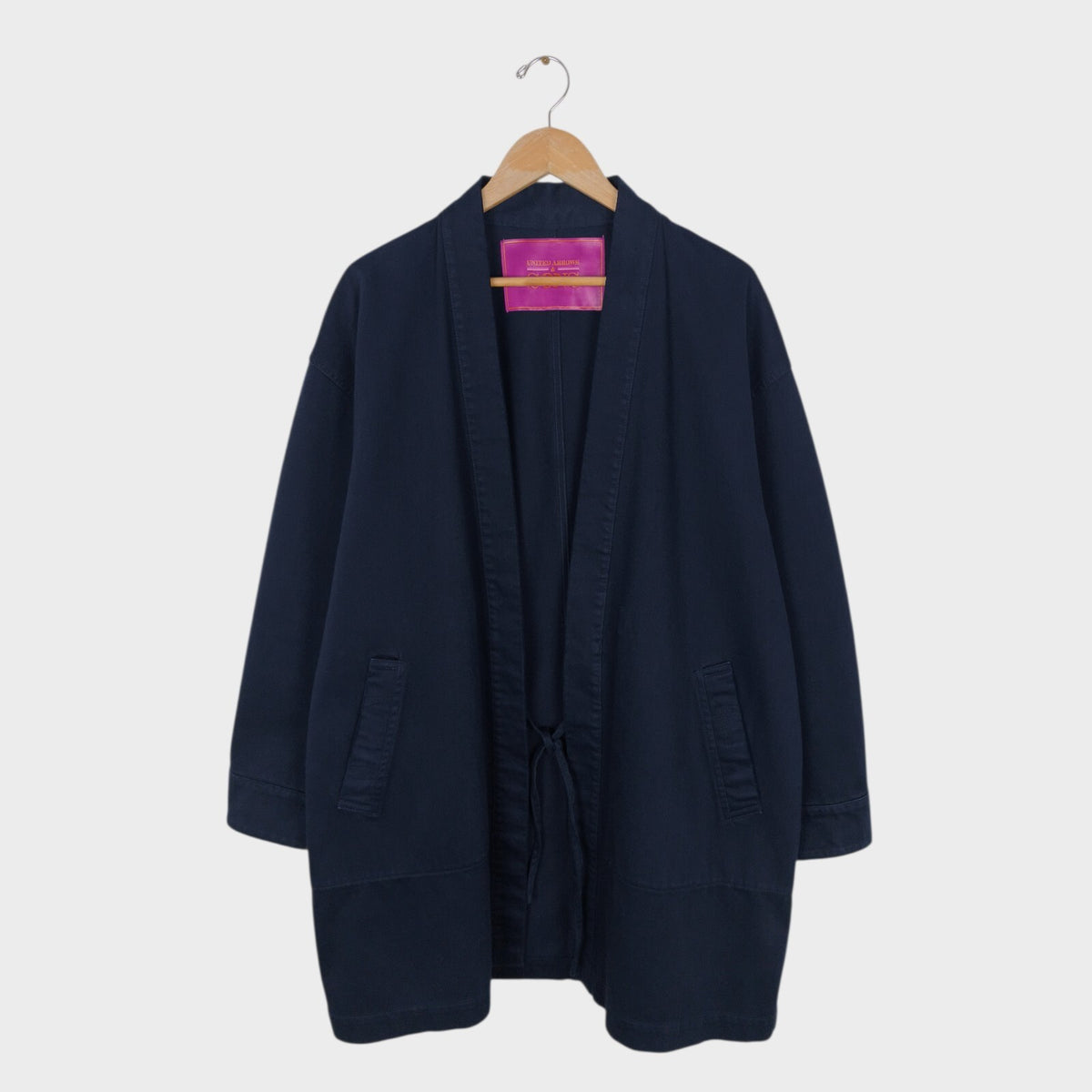 UNITED ARROWS & SONS Men's Made in Japan Navy Heavy Cotton Kimono Haori Jacket