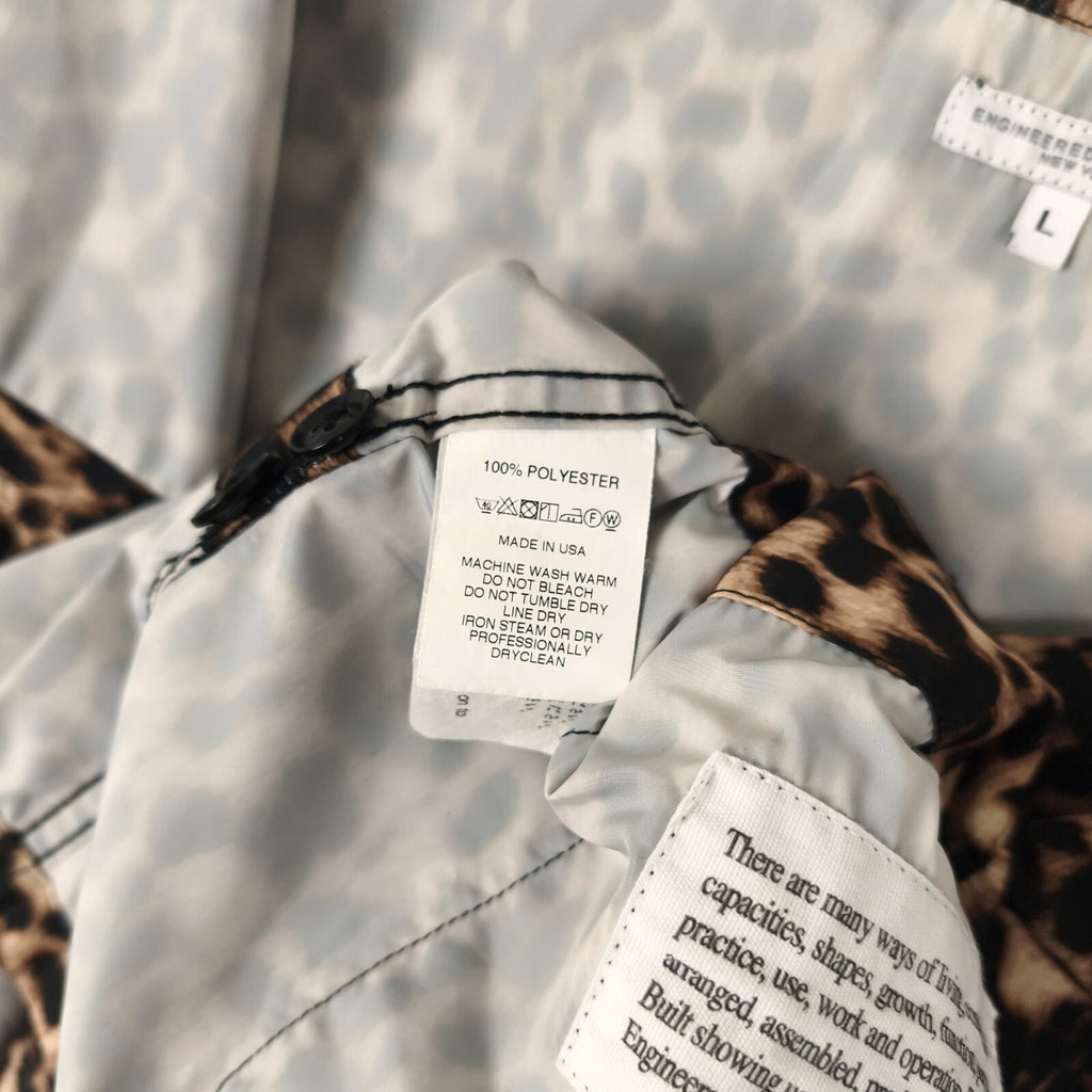 ENGINEERED GARMENTS Men's Made in USA Leopard Print Cardigan Jacket
