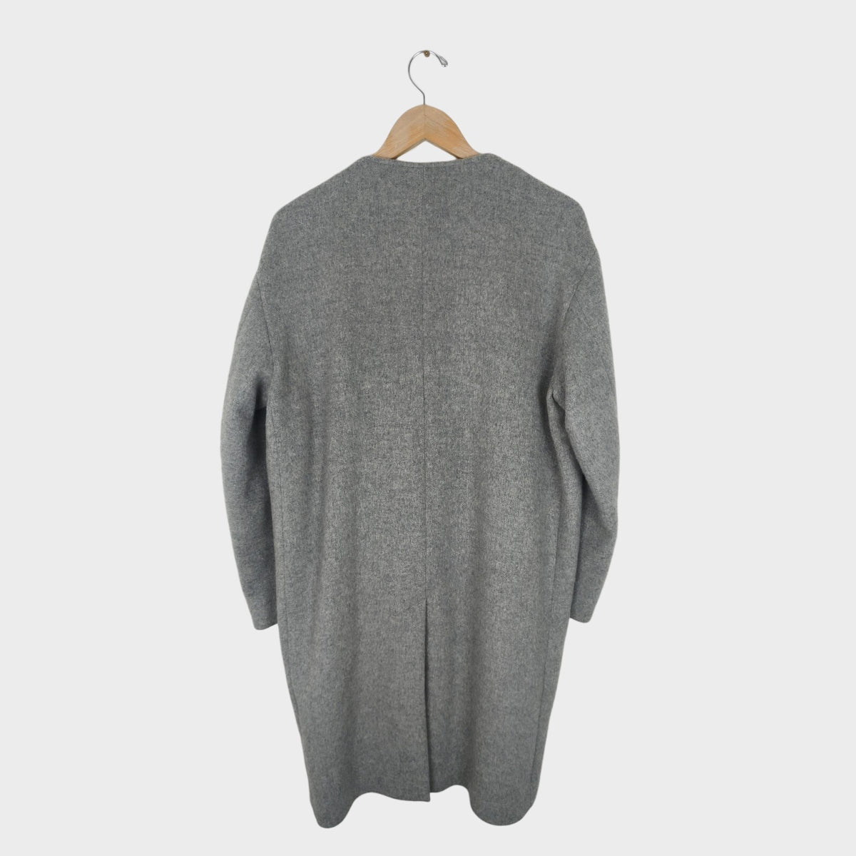 MISTER GENTLEMAN AOYAMA Men's Made in Japan Wool Blend Utility Collarless Coat
