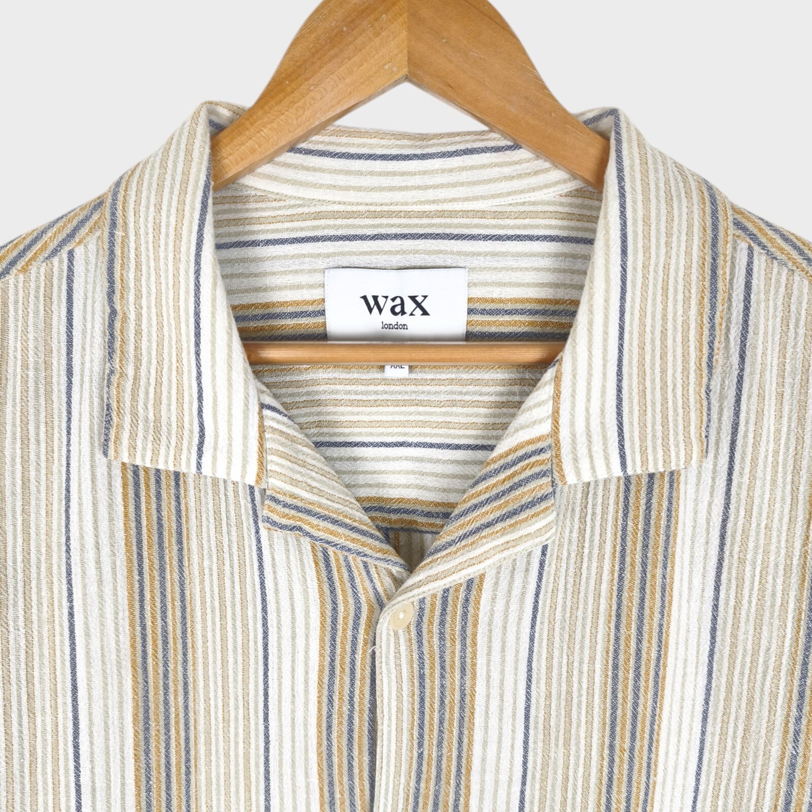 WAX LONDON Men's Striped Cotton Relaxed Fit Short Sleeved Shirt