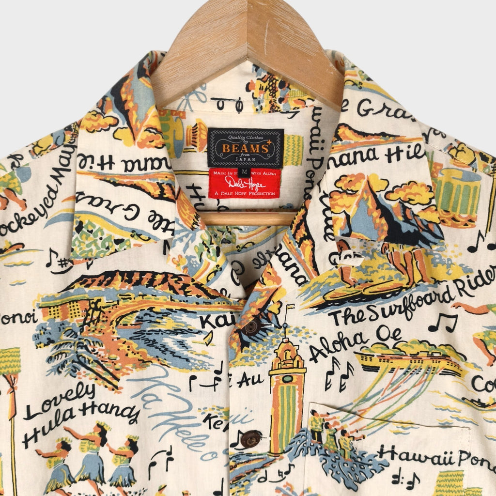BEAMS PLUS x DALE HOPE Men's Made in USA Hawaiian Print Shirt