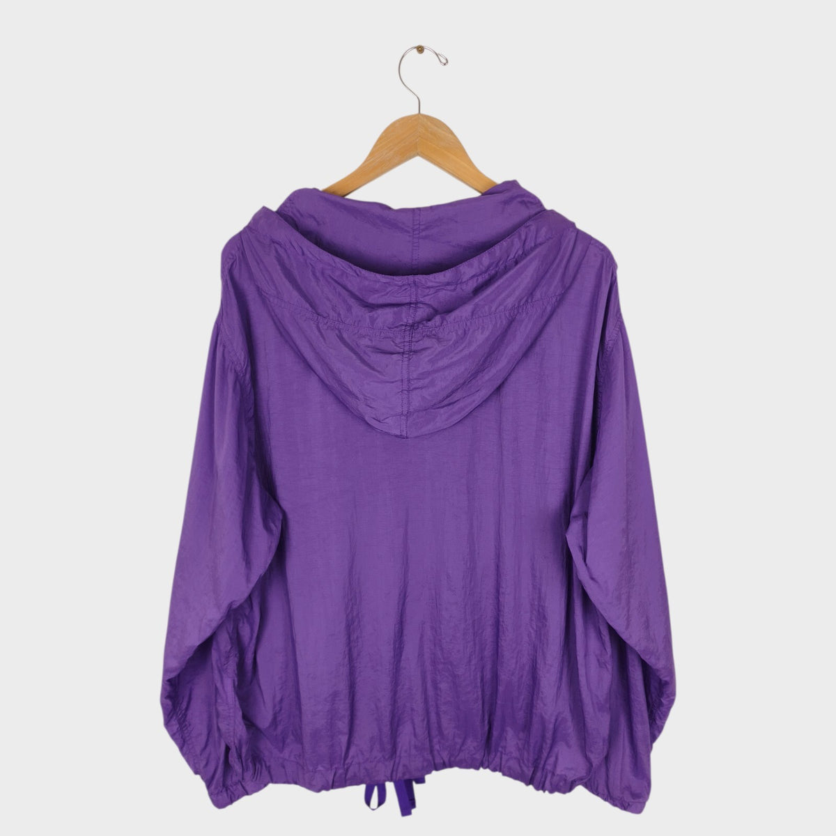 BEAMS PLUS Men's Purple Oversized Fit Nylon Sports Smock Anorak Parka Jacket