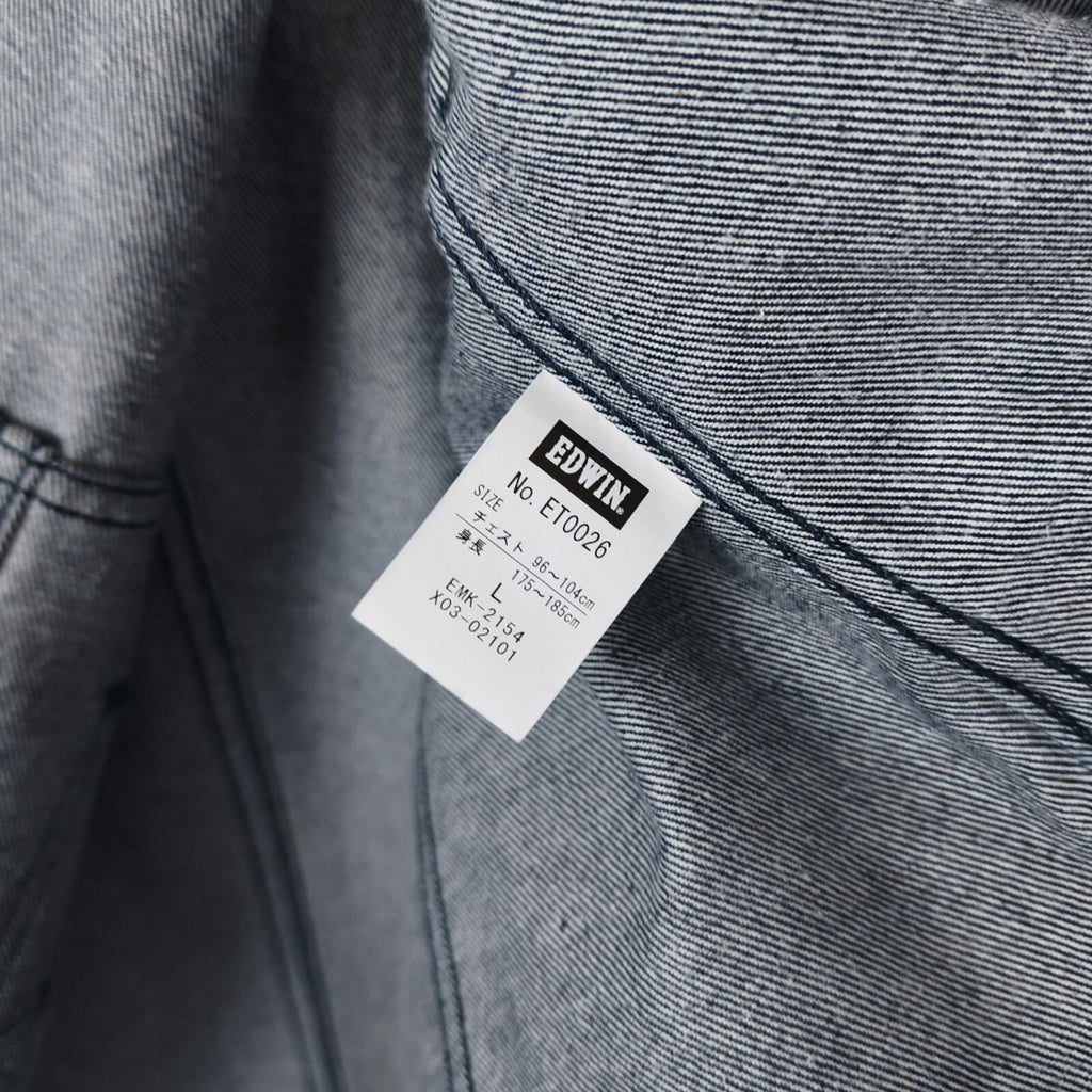 EDWIN Japan Men's Dark Blue Denim Trucker Jacket