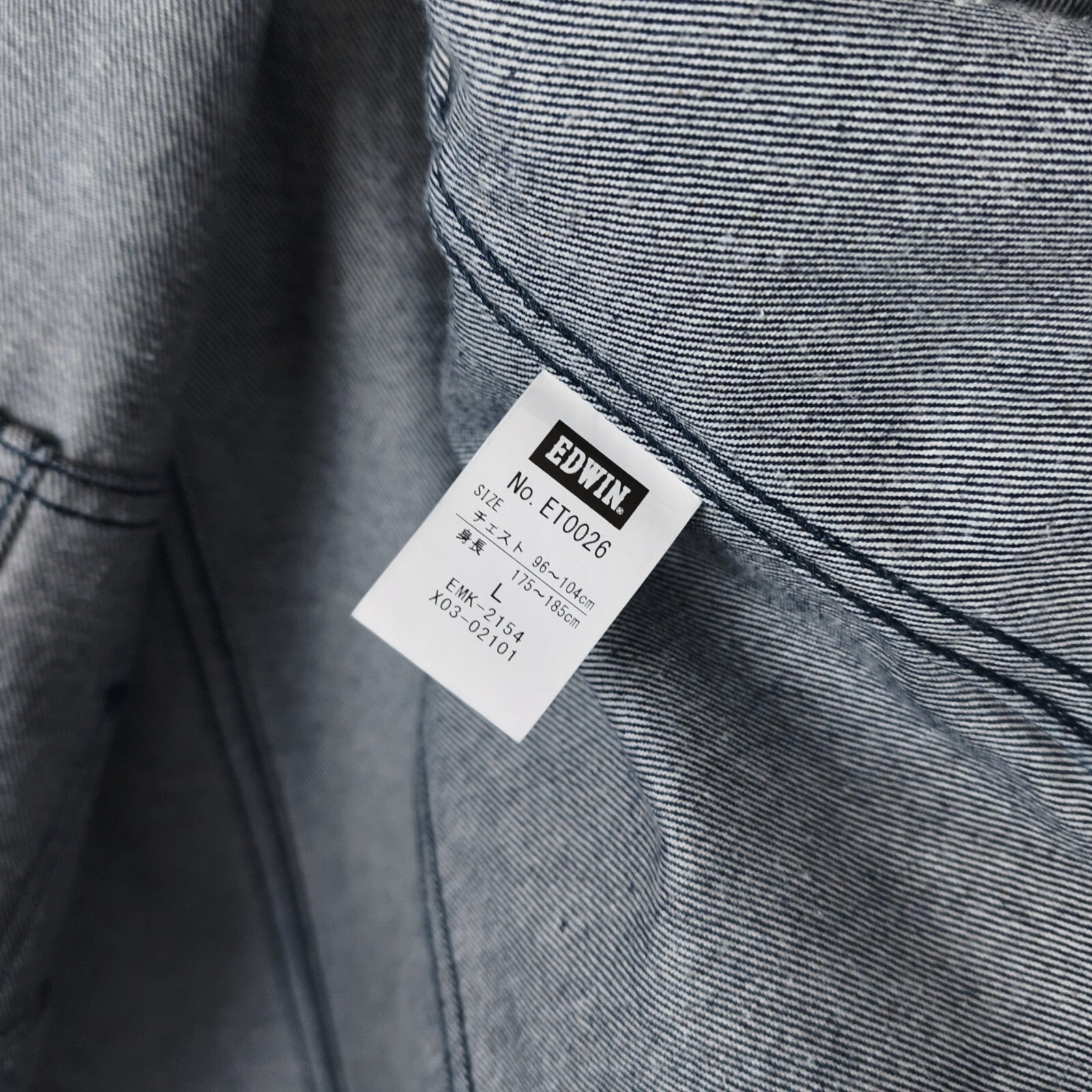 EDWIN Japan Men's Dark Blue Denim Trucker Jacket