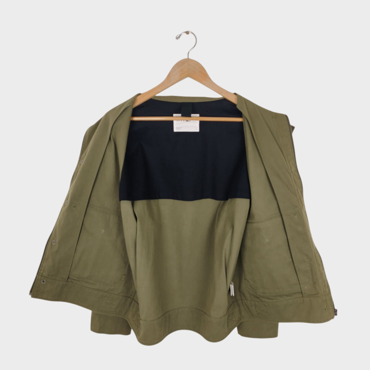 MHL MARGARET HOWELL Men's Green Cotton Blend Twill Blouson Jacket