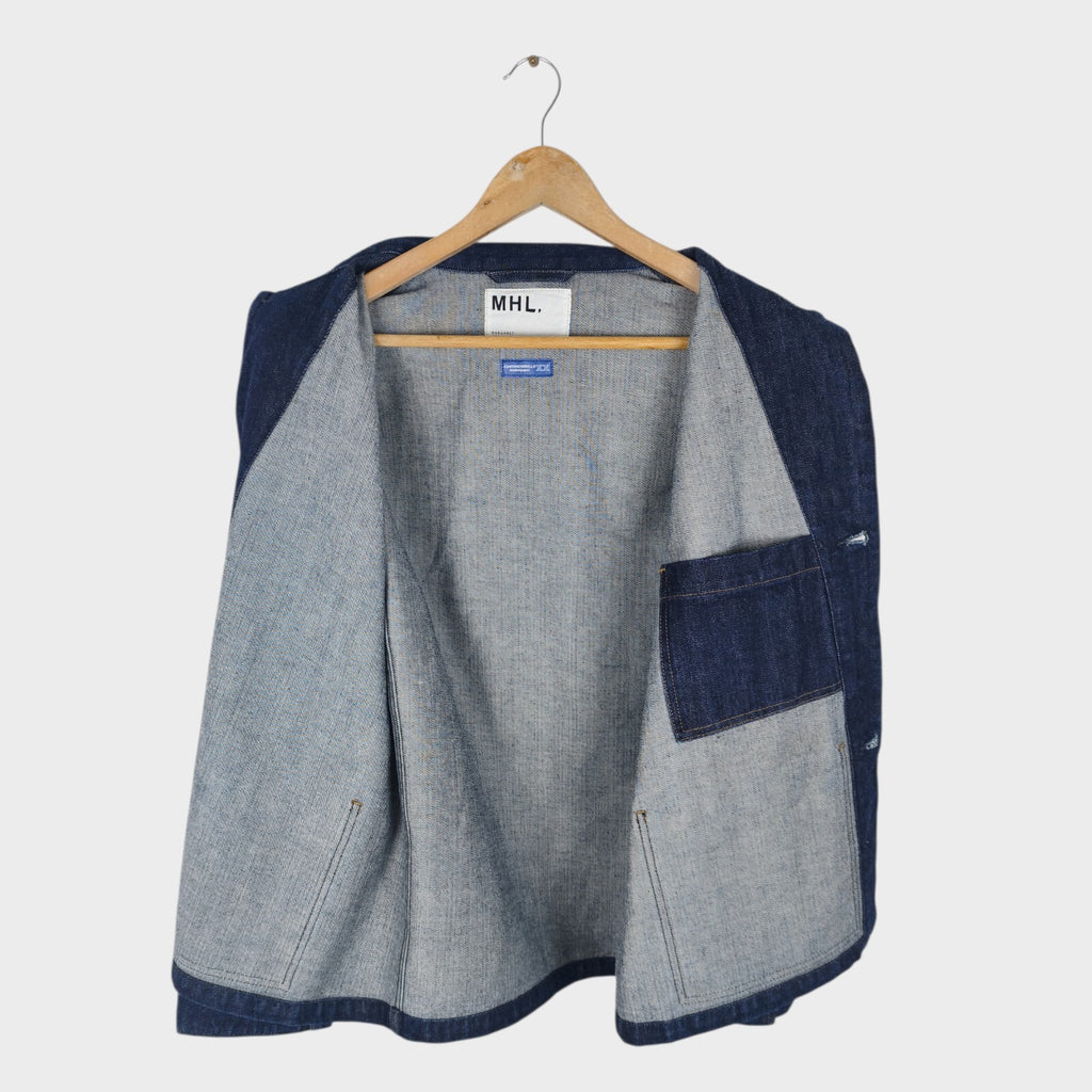 MHL MARGARET HOWELL Men's Canton Overalls Made in Japan Blue Denim Jacket