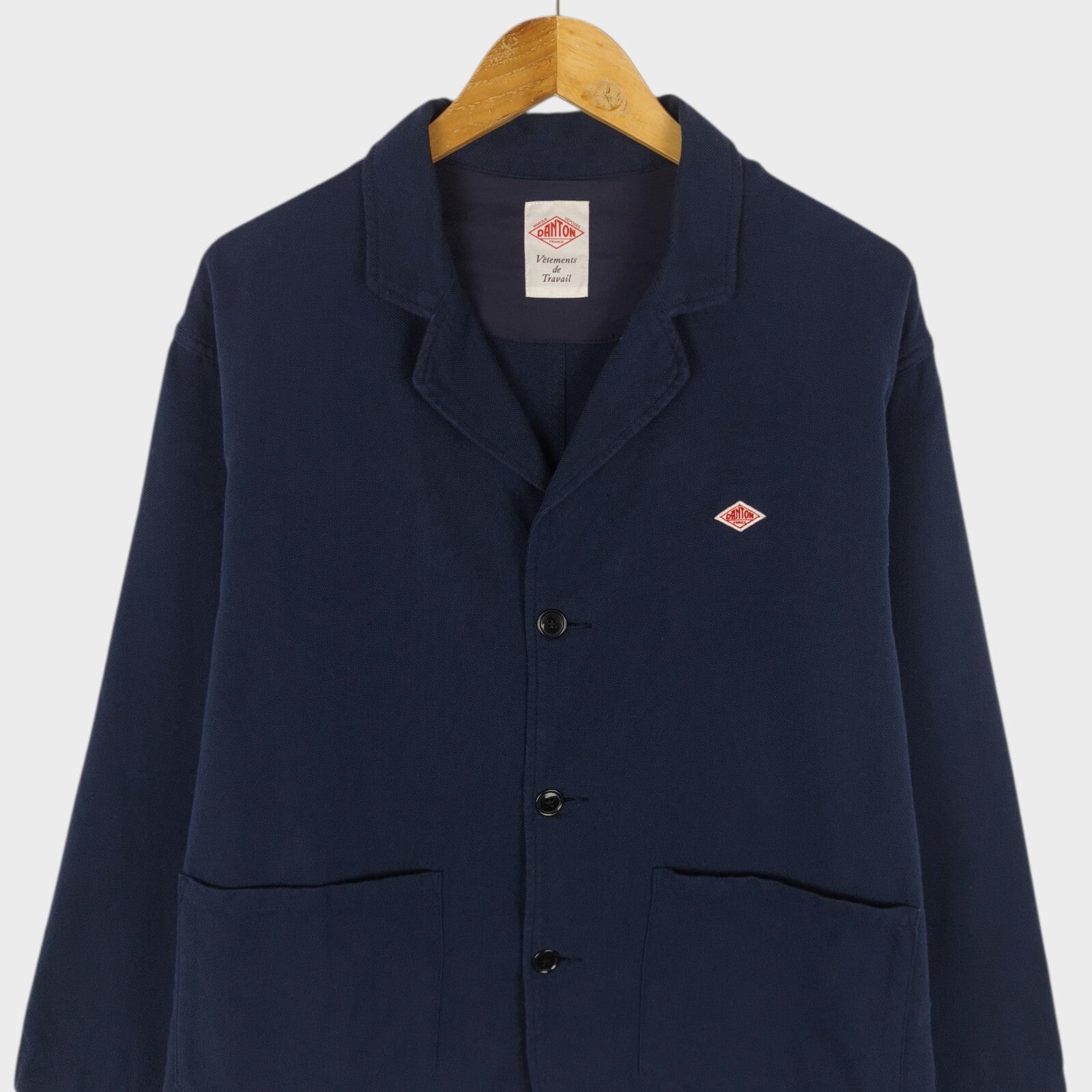 DANTON Men's Navy Blue Made in Japan 100% Cotton Chore Jacket