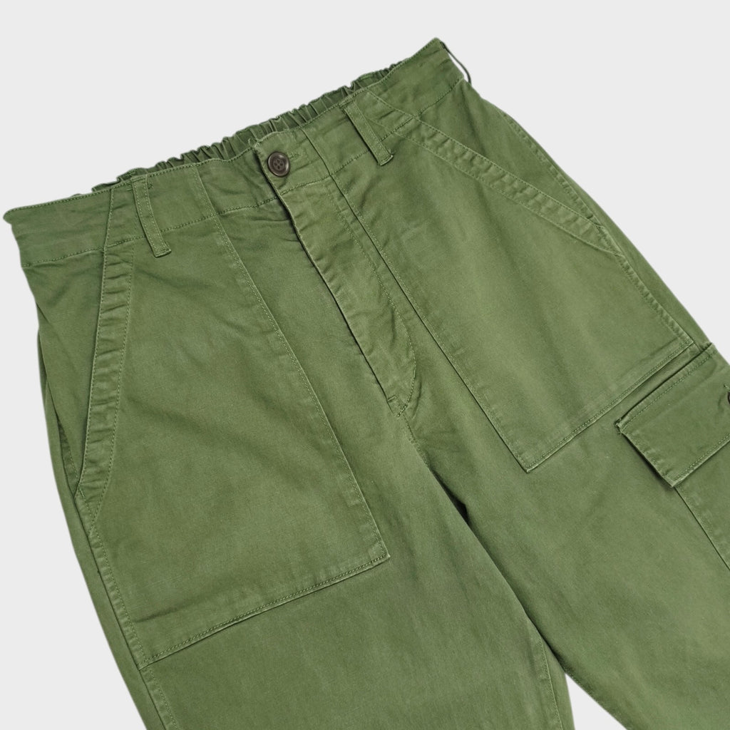 SAGE DE CRET x BEAMS PLUS Men's Green Cargo Trousers