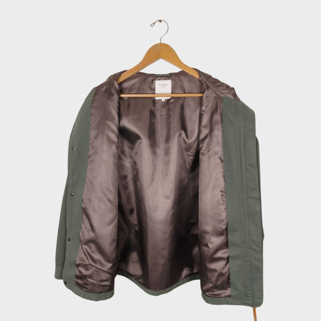 BEAMS B:MING Men's Sage Green Waterproof Mountain Parka Jacket