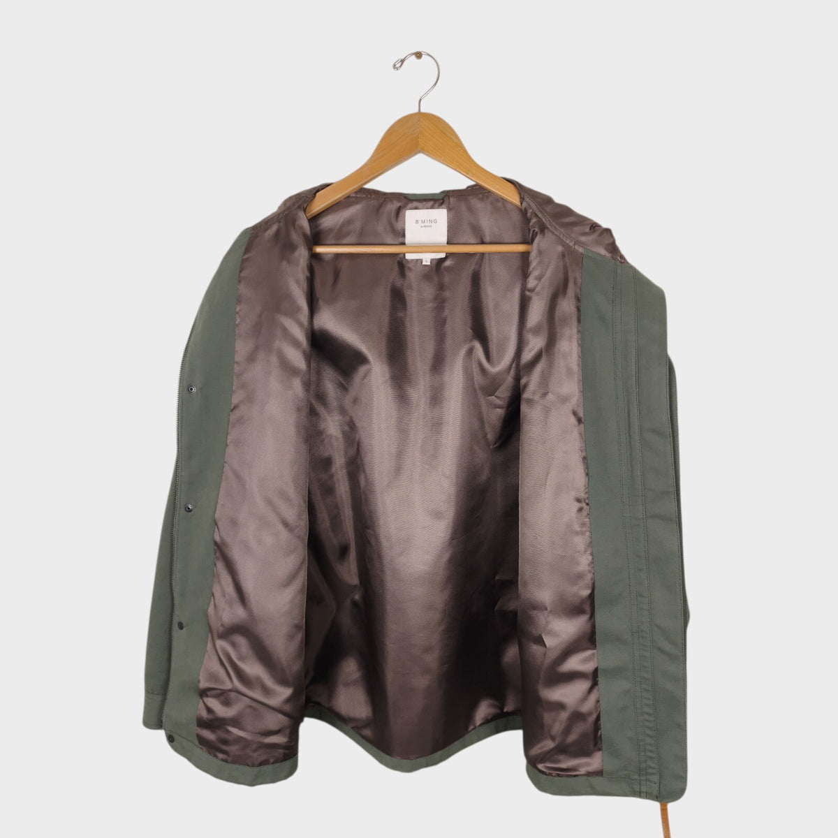 BEAMS B:MING Men's Sage Green Waterproof Mountain Parka Jacket