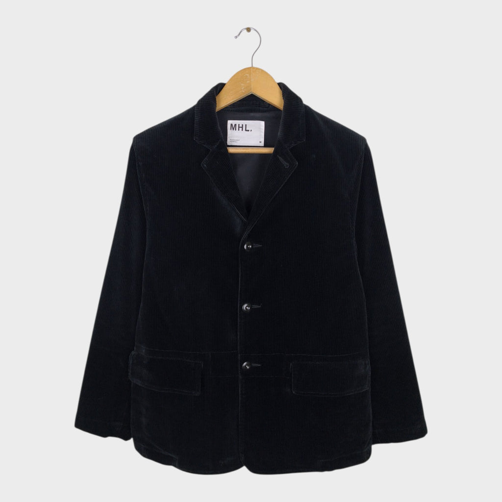 MHL MARGARET HOWELL Men's Black Heavyweight Corduroy Blazer Jacket