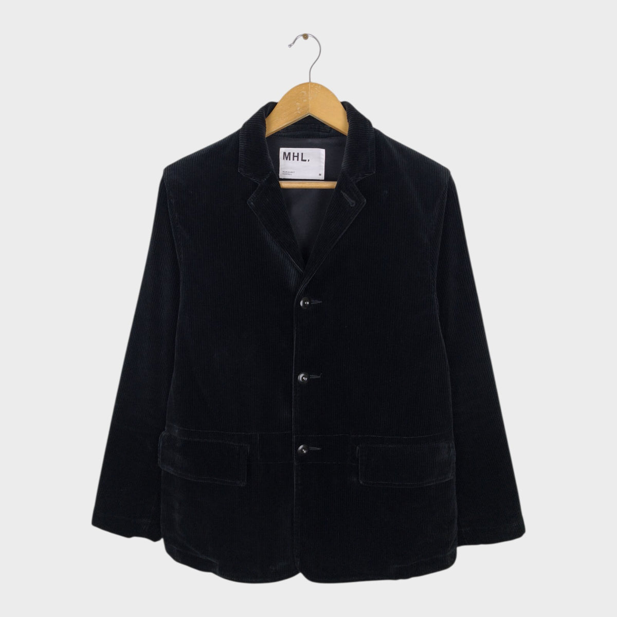MHL MARGARET HOWELL Men's Black Heavyweight Corduroy Blazer Jacket