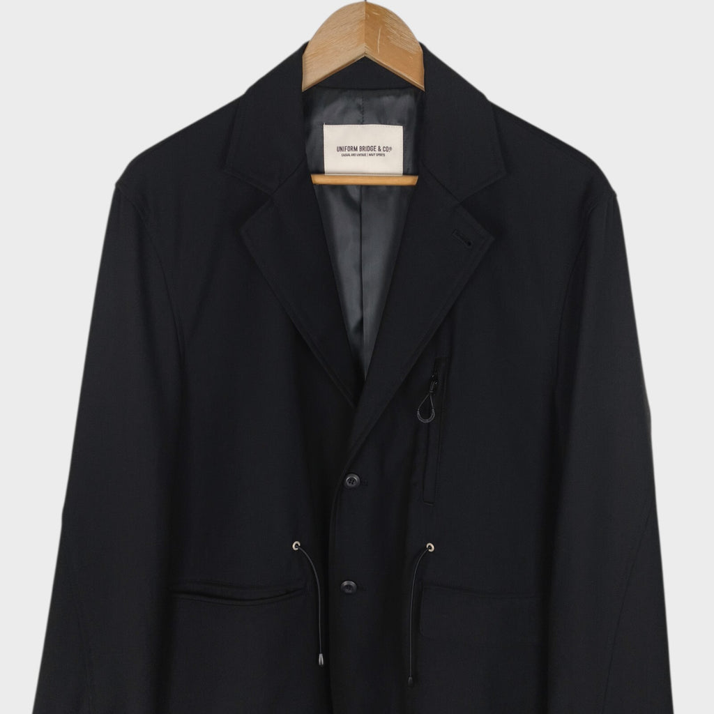 UNIFORM BRIDGE Men's Black AE Uniform Blazer Chore Jacket