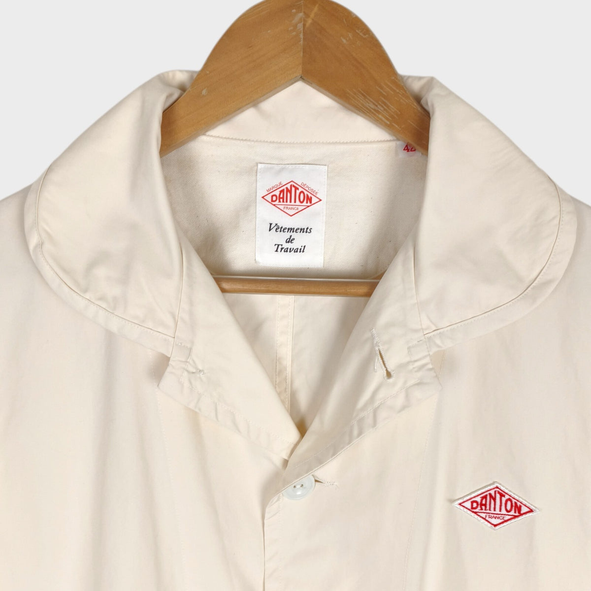 DANTON Men's Ecru Made in Japan 100% Cotton Chore Jacket