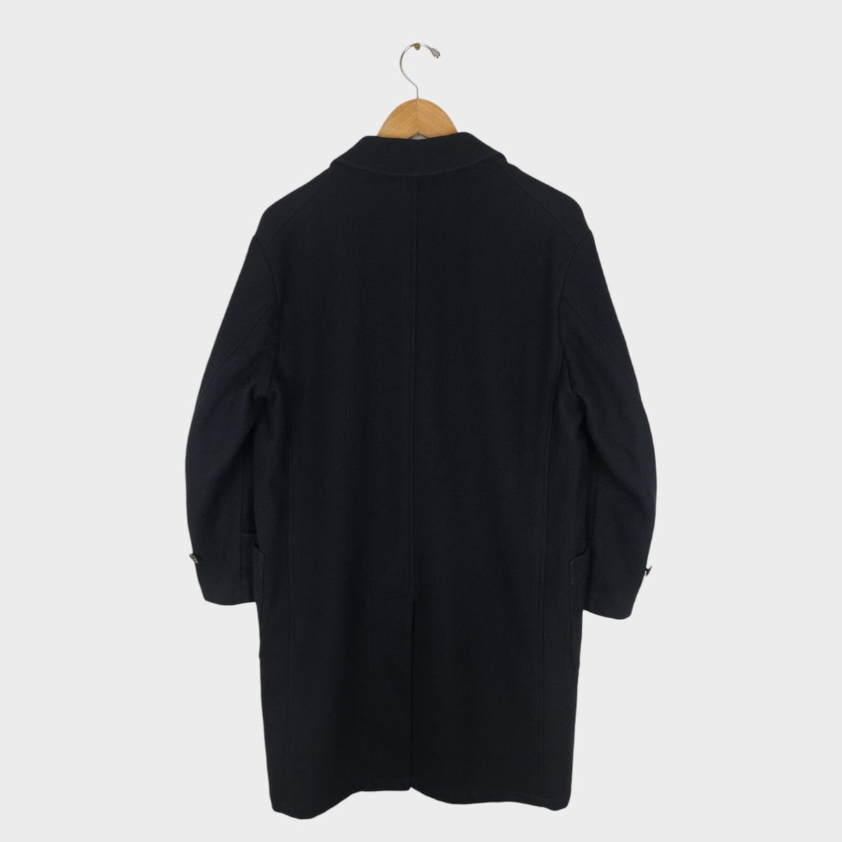 MHL MARGARET HOWELL Men's Black Heavyweight 100% Melton Wool Coat
