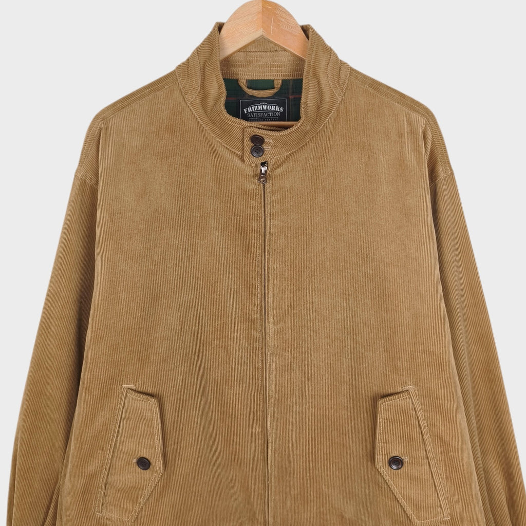 FRIZMWORKS Men's Beige Corduroy Buddy Harrington Jacket