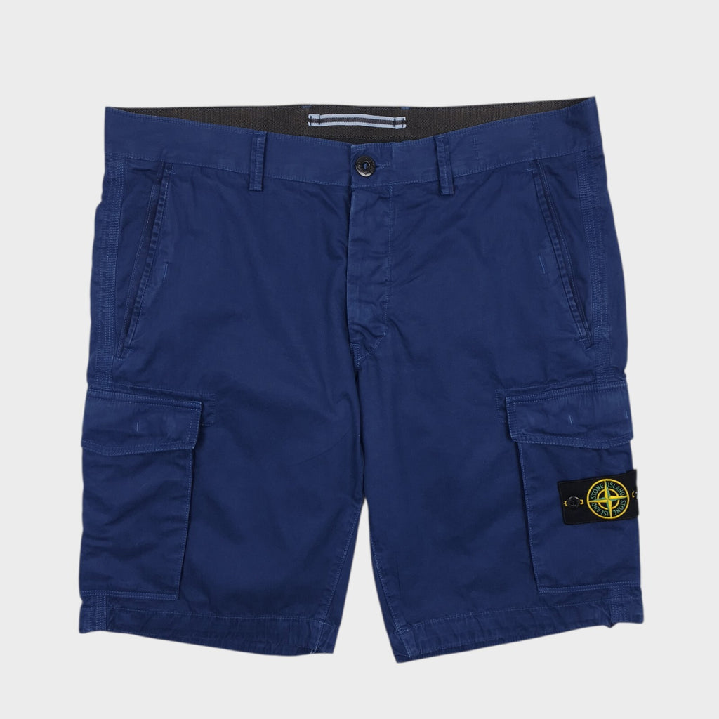 STONE ISLAND Men's Blue Garment Dyed Type SL Cargo Shorts